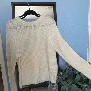 Item is from target brand on tag says a new day. Sweater is white size S